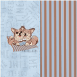 EST. CORGI BI26 C/ LIST. AZUL C/ MARROM