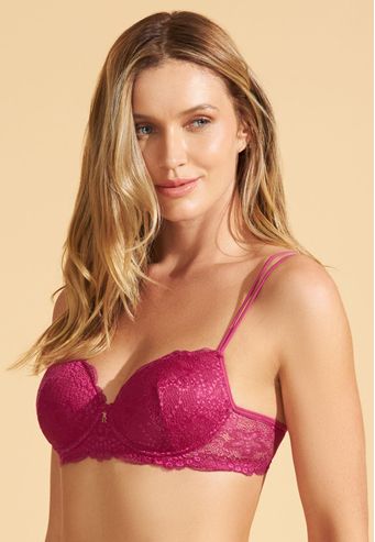 Sutiã Recco Com Bojo e Com Aro de Renda