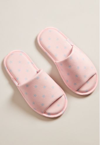 Pantufa Aberta De Algodão Com Elastano Baunilha