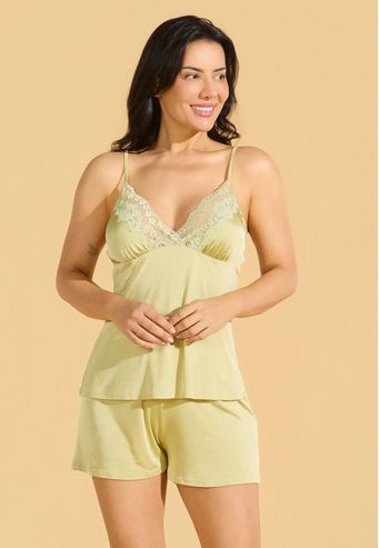 Shortdoll de MIcrofibra com Renda