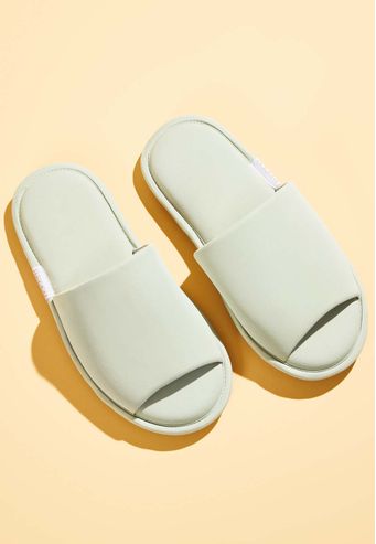 Pantufa Aberta De Microfibra Recco