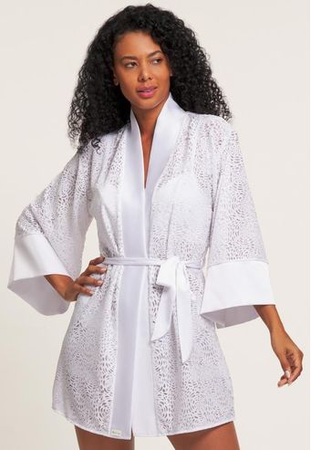 Robe Recco de Charmeuse Prime com Crepe