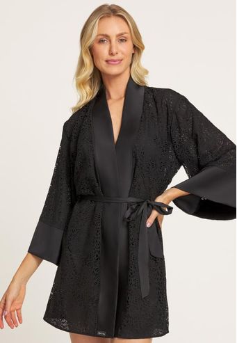 Robe Recco de Charmeuse Prime com Crepe