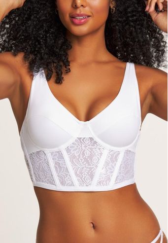 Sutiã Corset Recco sem Bojo e com Renda