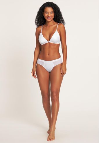 Sutiã Top Recco sem Bojo e sem Aro de Charmeuse Prime com Fecho Frontal