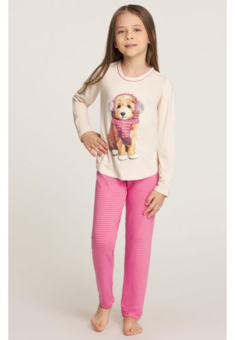 Pijama Recco Infantil de Viscose Stretch e Malha