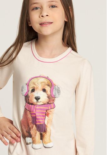 Pijama Recco Infantil de Viscose Stretch e Malha