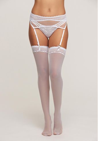 Meia Recco de Tule e Renda