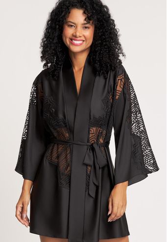 Robe Recco de Charmeuse Prime com Rendão Glam