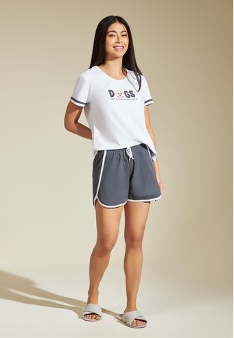 Pijama Recco de Algodão com Elastano e 100% Algodão