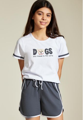 Pijama Recco Infantil de Algodão com Elastano e 100% Algodão