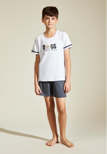 Pijama Recco Juvenil de Algodão com Elastano e 100% Algodão