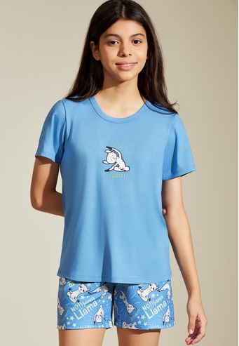 Pijama Recco Infantil de Viscose Stretch e Viscose Digital
