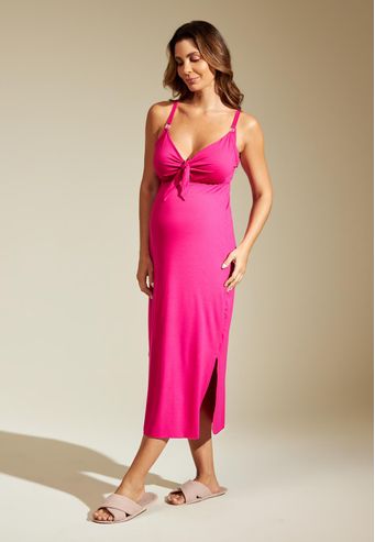Slip Dress Recco Midi de Viscose Stretch