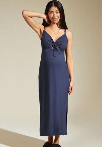 Slip Dress Recco Midi de Viscose Stretch