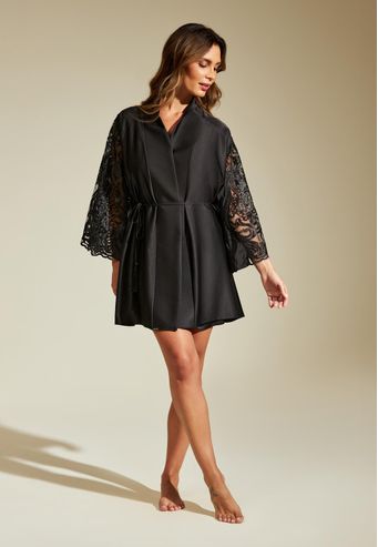 Robe Recco de Charmeuse Prime e Rendão Iris