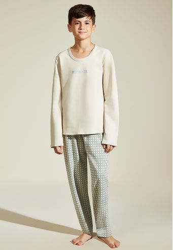 Pijama Recco Longo Infantil de Moletinho Flanelado