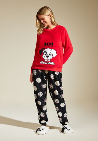 Pijama Recco Longo de Fleece 101 Dálmatas