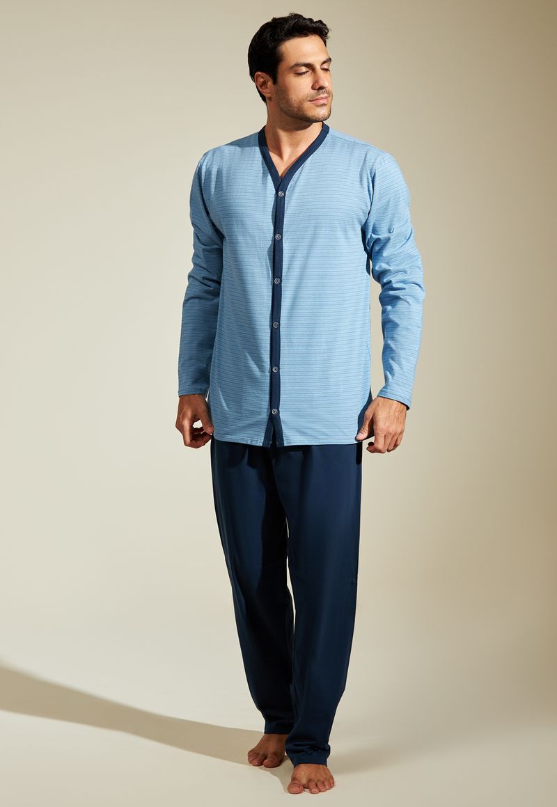 Pijama Recco de Malha Listrada e 100% Algodão -17097-16468_01