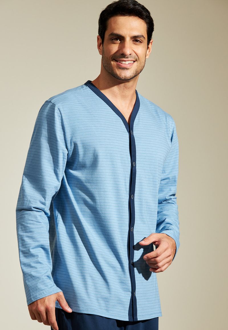 Pijama Recco de Malha Listrada e 100% Algodão -17097-16468_02