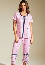 Pijama Recco Aberto com Capri de Malha 100% Algodão - 16950-20350_01