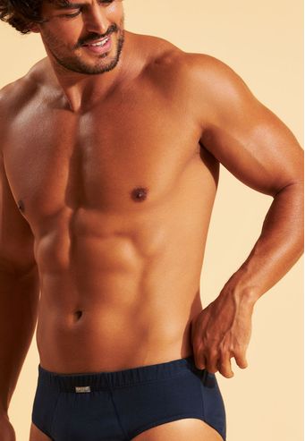Cueca Recco Slip de Algodão com Elastano