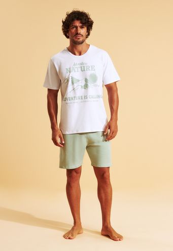 Pijama Recco de Algodão com Elastano e Moletinho