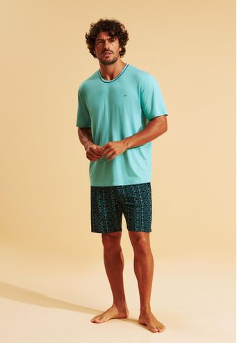 Pijama Recco de Viscose Stretch e Digital