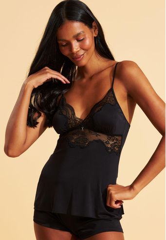 Babydoll Recco de Microfibra com Renda