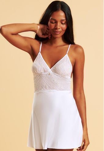 Camisola Recco de Charmeuse Prime Com Tule Florescer