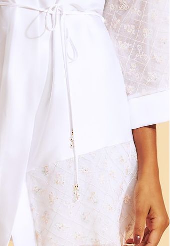 Robe Recco de Charmeuse Prime com Tule Florescer