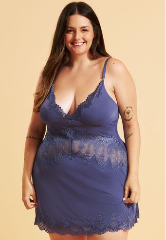 Camisola Recco de Microfibra com Renda