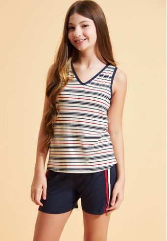 Pijama Recco Infantil de Viscoflex e Viscose Stretch