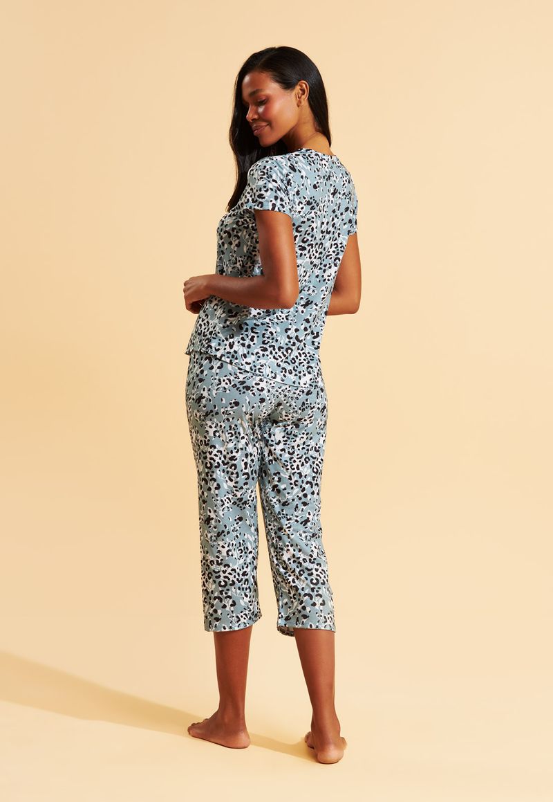 Pijama Recco Aberto com Capri 100% Algodão -17348-20640_03