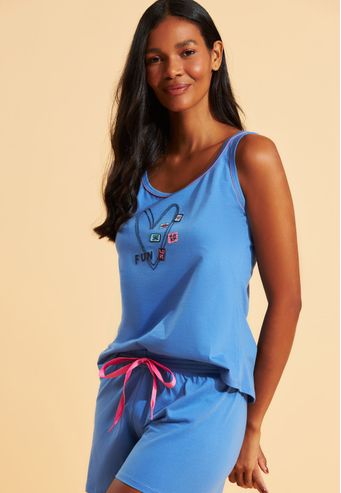 Pijama Recco Regata 100% Algodão