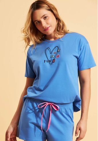 Pijama Recco Curto 100% Algodão