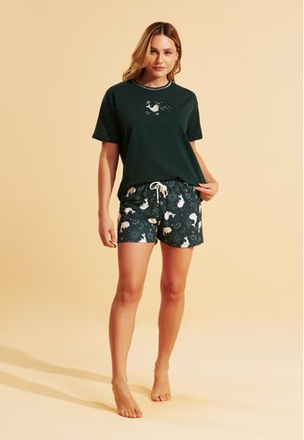 Pijama Recco de Algodão com Elastano e Digital