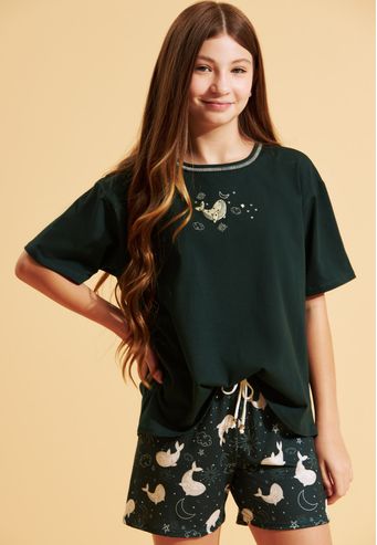 Pijama Recco Infantil de Algodão com Elastano e Digital