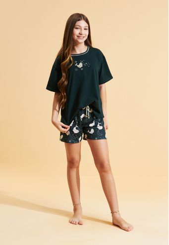 Pijama Recco Infantil de Algodão com Elastano e Digital