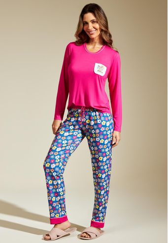 Pijama Recco Longo de Viscose Stretch