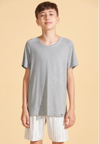 Pijama Recco Infantil de Viscose Stretch e Viscose Digital
