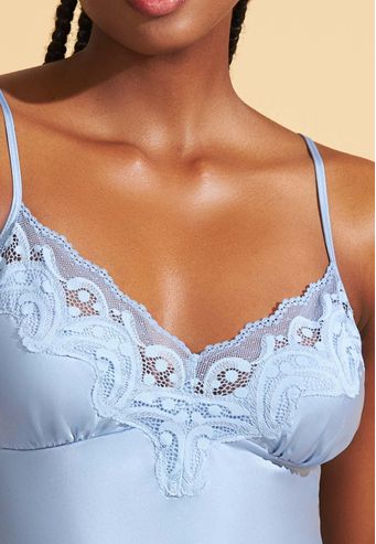 Camisola Recco de Charmeuse Prime Com Renda