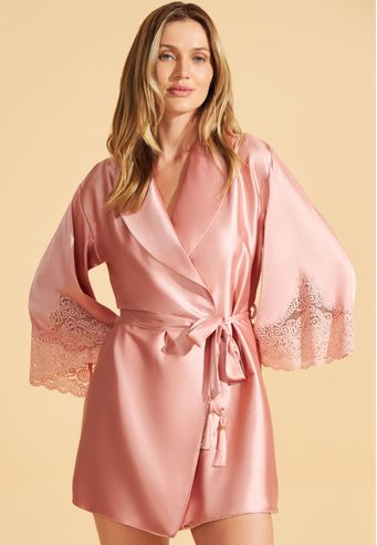 Robe Recco de Charmeuse Prime com Renda