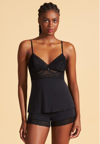 Babydoll Recco de Microfibra Com Renda