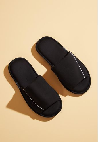 Pantufa Aberta de Viscose Stretch Recco