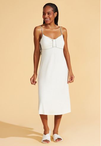 Slip Dress Midi Viscose Stretch Recco