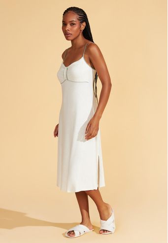 Slip Dress Midi Viscose Stretch Recco