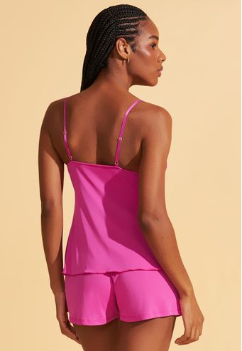 Babydoll de Microfibra Com Renda Recco