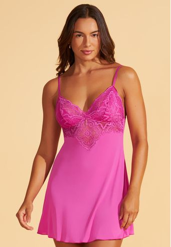 Camisola de Microfibra Com Renda Recco