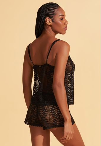 Babydoll De Renda Tropical Recco